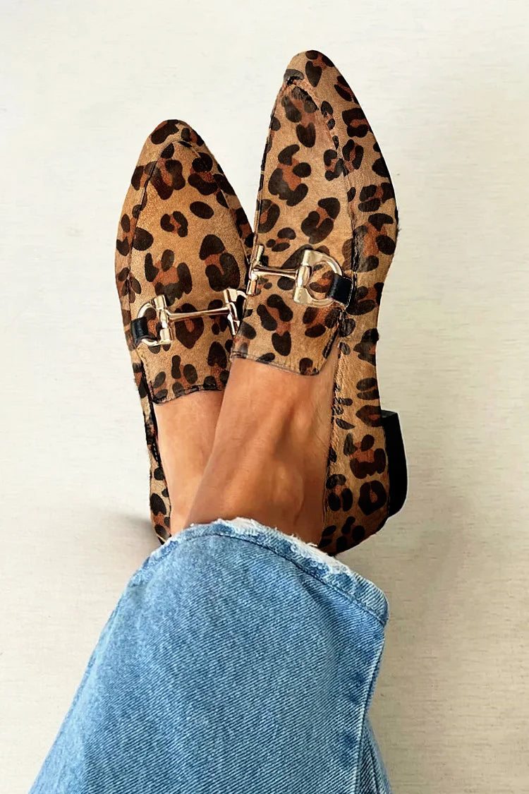 Leopard Print Loafers