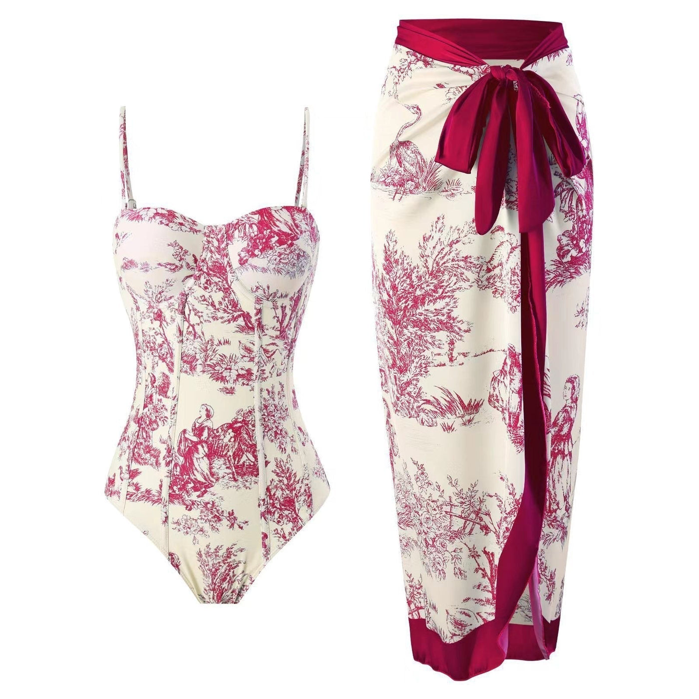 Elegant Printed Swim Set