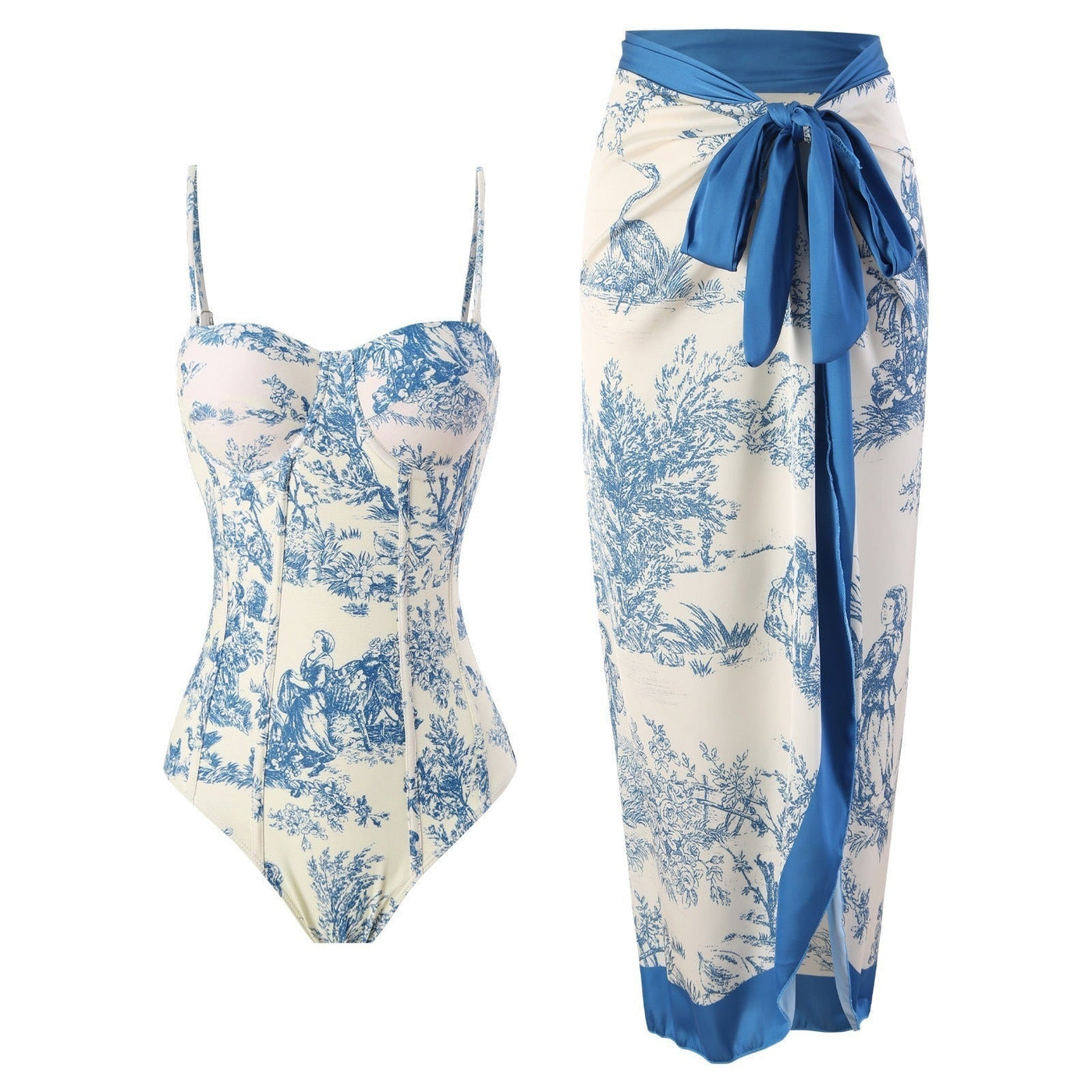 Elegant Printed Swim Set
