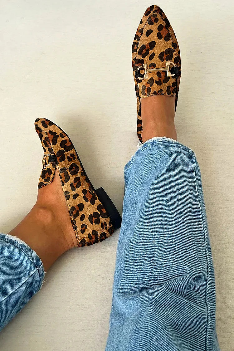 Leopard Print Loafers