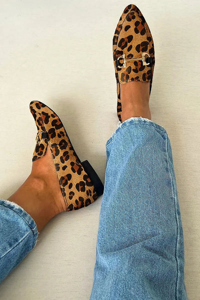 Leopard Print Loafers