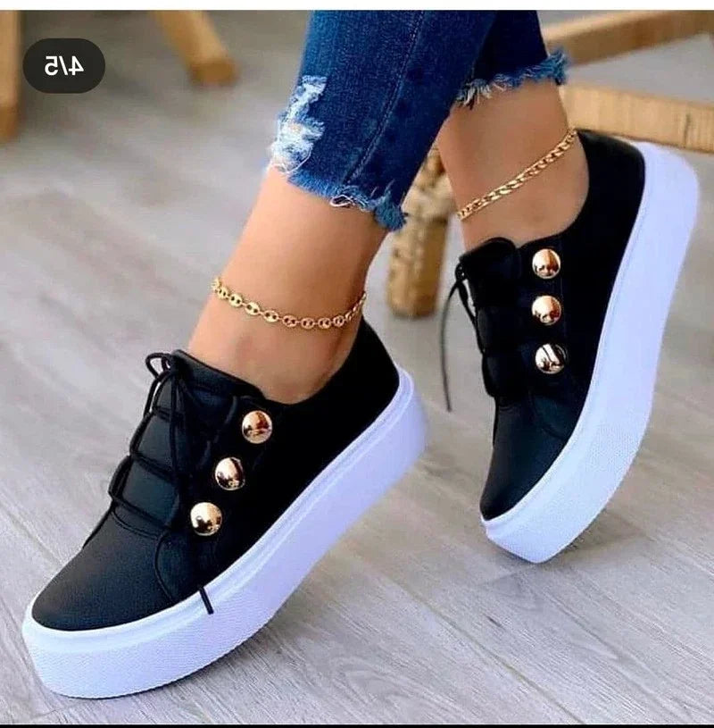 Orthopedic Round Toe Platform Sneakers