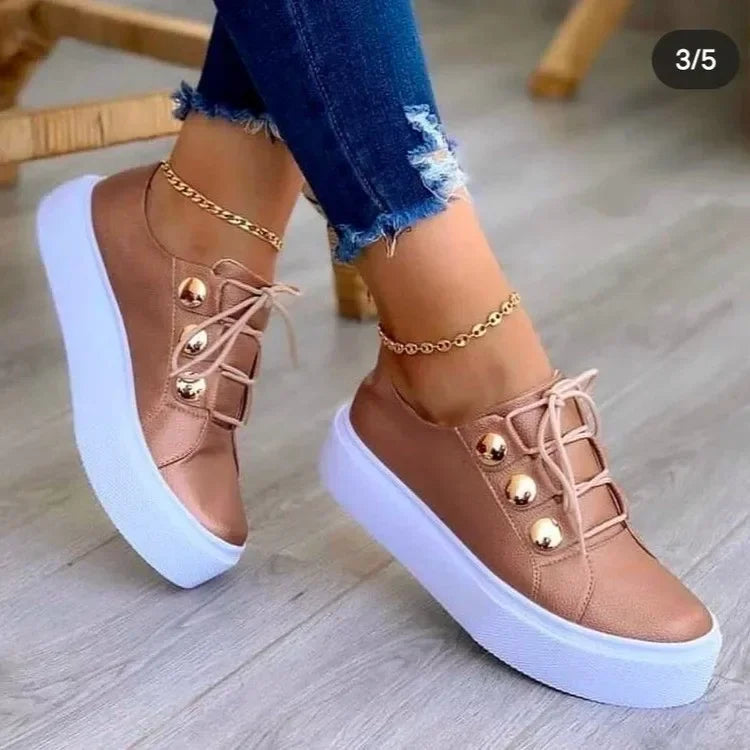 Orthopedic Round Toe Platform Sneakers
