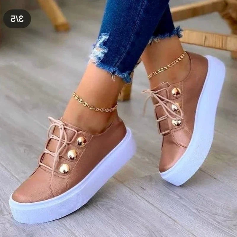 Orthopedic Round Toe Platform Sneakers