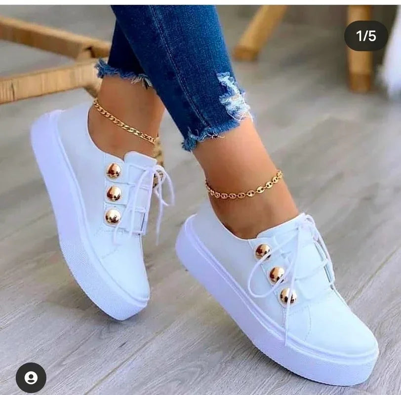 Orthopedic Round Toe Platform Sneakers