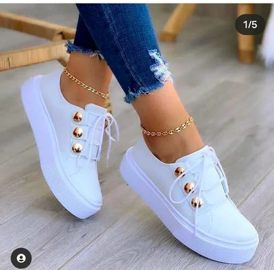 Orthopedic Round Toe Platform Sneakers