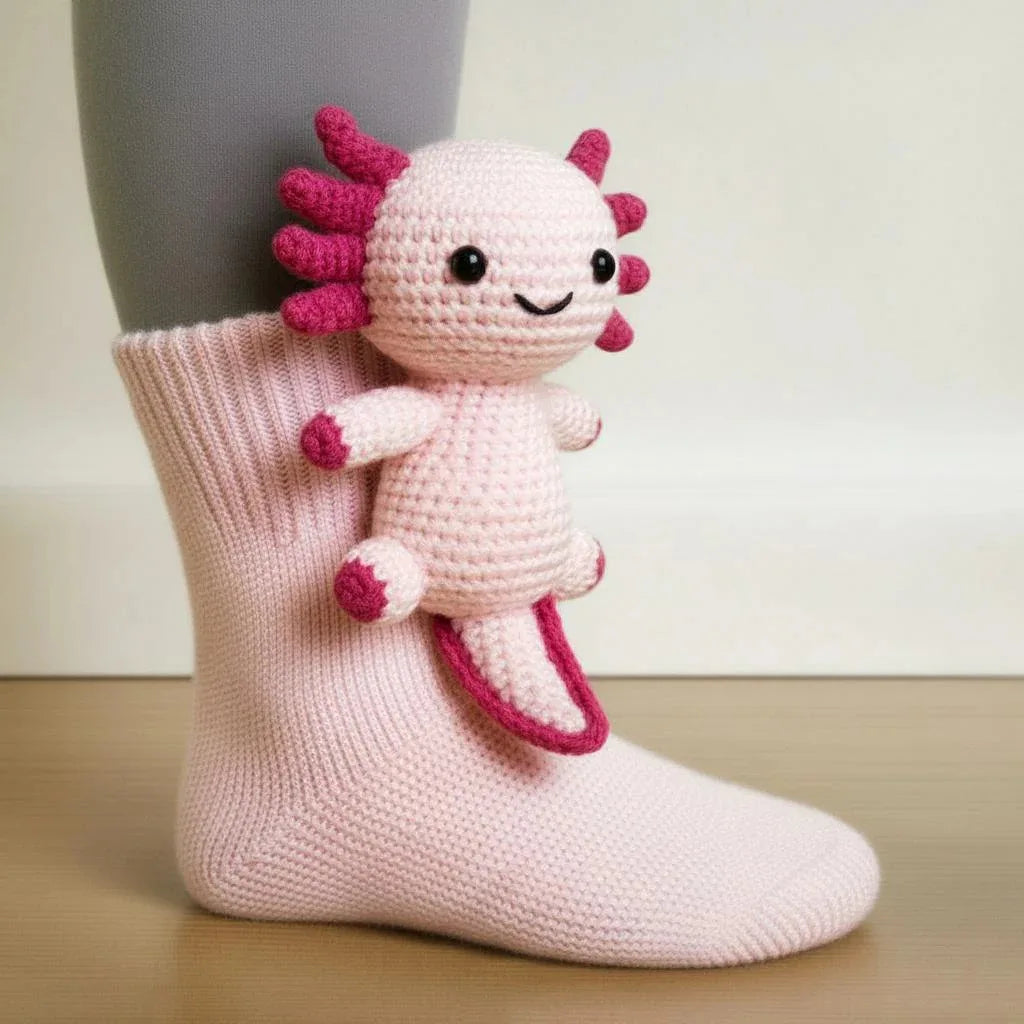 Adorable Pink Dragon Socks