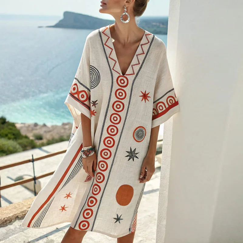 Silk Elegant Beach Dress