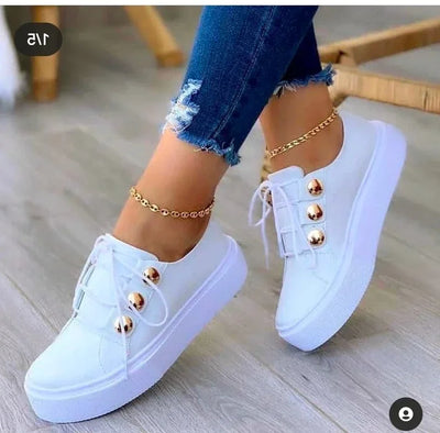 Orthopedic Round Toe Platform Sneakers