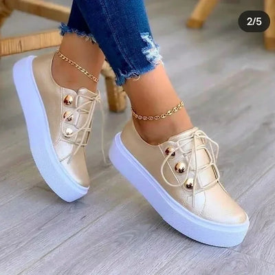 Orthopedic Round Toe Platform Sneakers