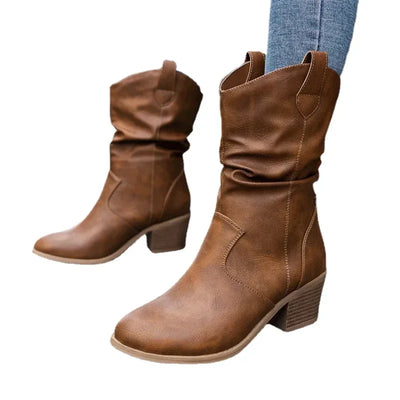 Classic Mid-Calf Western Boots