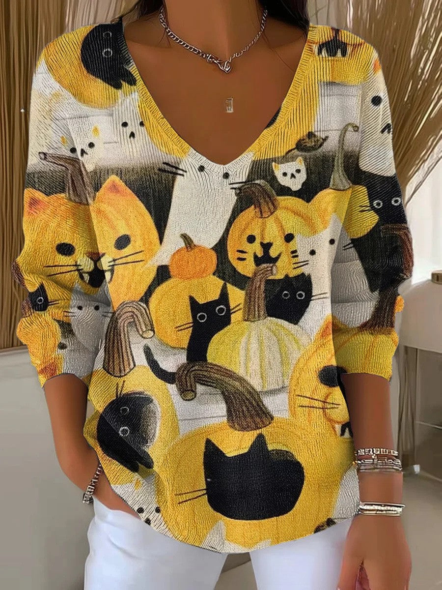 Spooky V-neck Sweater