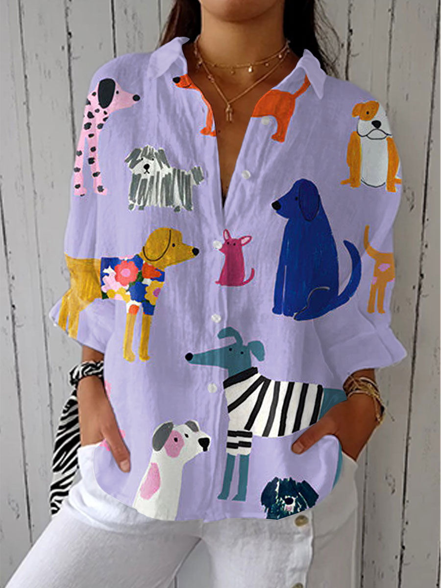 Playful Dogs Blouse